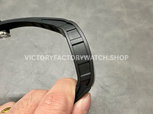 BBR Factory Richard Mille RM 055 43mm Black Ceramics Black Rubber Strap Black Skeletonized Dial