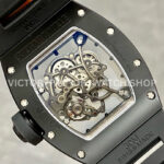 BBR Factory Richard Mille RM 055 43mm Black Ceramics Black Rubber Strap Black Skeletonized Dial