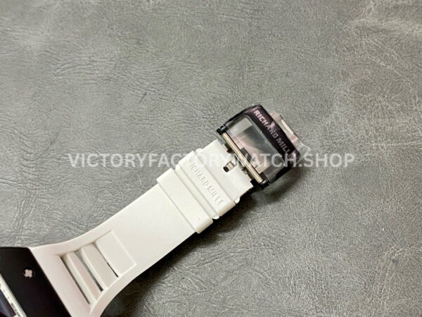 BBR Factory Richard Mille RM 055 43mm Black Ceramics White Rubber Strap White Skeletonized Dial ( (6) BBR Factory Richard Mille RM 055 43mm Black Ceramics White Rubber Strap White Skeletonized Dial