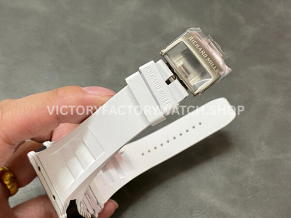 BBR Factory Richard Mille RM 35-01 42mm White Carbon Fiber White Rubber Strap White Skeletonized Dial (1) BBR Factory Richard Mille RM 35-01 42mm White Carbon Fiber White Rubber Strap White Skeletonized Dial