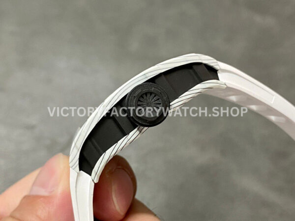 BBR Factory Richard Mille RM 35-01 42mm White Carbon Fiber White Rubber Strap White Skeletonized Dial (3) BBR Factory Richard Mille RM 35-01 42mm White Carbon Fiber White Rubber Strap White Skeletonized Dial