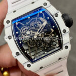 BBR Factory Richard Mille RM 35-01 42mm White Carbon Fiber White Rubber Strap White Skeletonized Dial (7) BBR Factory Richard Mille RM 35-01 42mm White Carbon Fiber White Rubber Strap White Skeletonized Dial