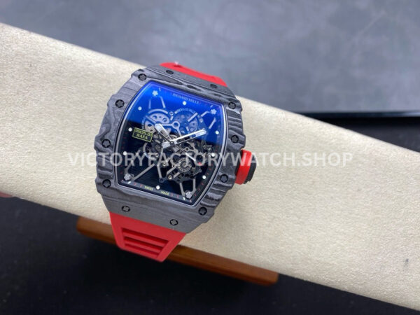 BBR Factory Richard Mille RM 35-01 Rafael Nadal 44.5mm Carbon Fiber Rubber Strap Skeletonized (3) BBR Factory Richard Mille Rafael Nadal RM 35-01 42mm Carbon Fiber Rubber Strap Skeletonized Dial