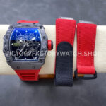 BBR Factory Richard Mille RM 35-01 Rafael Nadal 44.5mm Carbon Fiber Rubber Strap Skeletonized (4) BBR Factory Richard Mille Rafael Nadal RM 35-01 42mm Carbon Fiber Rubber Strap Skeletonized Dial