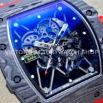 BBR Factory Richard Mille RM 35-01 Rafael Nadal 44.5mm Carbon Fiber Rubber Strap Skeletonized (6) BBR Factory Richard Mille Rafael Nadal RM 35-01 42mm Carbon Fiber Rubber Strap Skeletonized Dial