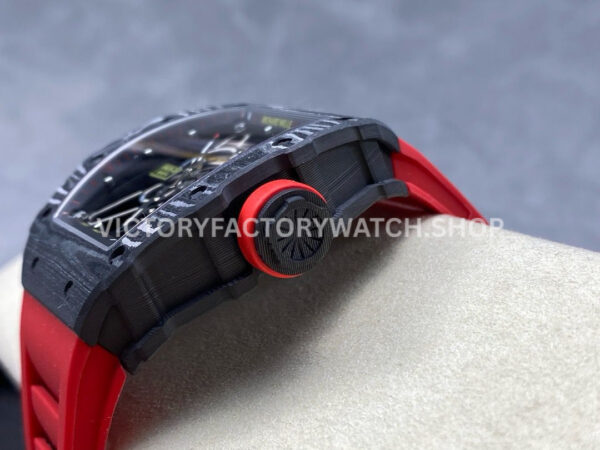 BBR Factory Richard Mille RM 35-01 Rafael Nadal 44.5mm Carbon Fiber Rubber Strap Skeletonized (7) BBR Factory Richard Mille Rafael Nadal RM 35-01 42mm Carbon Fiber Rubber Strap Skeletonized Dial