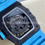 BBR Factory Richard Mille RM 35-02 44.5mm Black Carbon Fiber Light Blue Rubber Strap Bl BBR Factory Richard Mille RM 35-02 44.5mm Black Carbon Fiber Light Blue Rubber Strap Black Skeletonized Dial