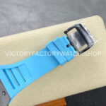 BBR Factory Richard Mille RM 35-02 44.5mm Black Carbon Fiber Light Blue Rubber Strap Bl (3) BBR Factory Richard Mille RM 35-02 44.5mm Black Carbon Fiber Light Blue Rubber Strap Black Skeletonized Dial