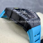 BBR Factory Richard Mille RM 35-02 44.5mm Black Carbon Fiber Light Blue Rubber Strap Bl (8) BBR Factory Richard Mille RM 35-02 44.5mm Black Carbon Fiber Light Blue Rubber Strap Black Skeletonized Dial