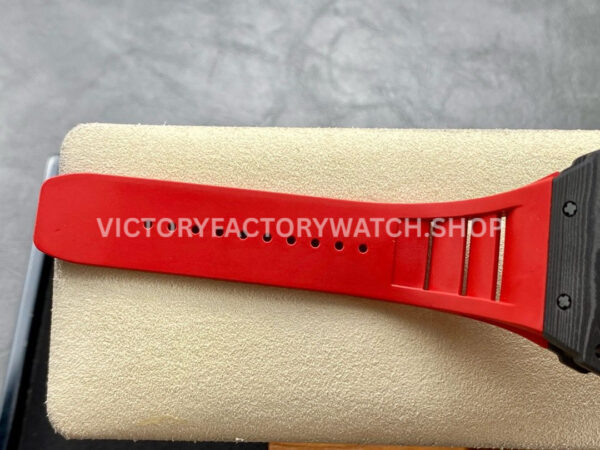 BBR Factory Richard Mille RM 35-02 44.5mm Black Carbon Fiber Red Rubber Strap Black Skeletoniz (4) BBR Factory Richard Mille RM 35-02 44.5mm Black Carbon Fiber Red Rubber Strap Black Skeletonized Dial