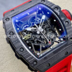 BBR Factory Richard Mille RM 35-02 44.5mm Black Carbon Fiber Red Rubber Strap Black Skeletoniz (7) BBR Factory Richard Mille RM 35-02 44.5mm Black Carbon Fiber Red Rubber Strap Black Skeletonized Dial