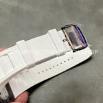 BBR Factory Richard Mille RM 35-02 44.5mm Black Carbon Fiber White Rubber Strap Black Skeletonized Dial