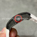 BBR Factory Richard Mille RM 35-02 44.5mm Black Carbon Fiber White Rubber Strap Black Skeletonized Dial