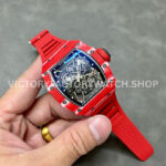 BBR Factory Richard Mille RM 35-02 44.5mm Red Carbon Fiber Red Rubber Strap Black Skeletonized D (3) BBR Factory Richard Mille RM 35-02 44.5mm Red Carbon Fiber Red Rubber Strap Black Skeletonized Dial