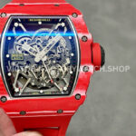 BBR Factory Richard Mille RM 35-02 44.5mm Red Carbon Fiber Red Rubber Strap Black Skeletonized D (4) BBR Factory Richard Mille RM 35-02 red carbon fiber red rubber strap black skeletonized dial