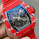 BBR Factory Richard Mille RM 35-02 44.5mm Red Carbon Fiber Red Rubber Strap Black Skeletonized D (9) BBR Factory Richard Mille RM 35-02 44.5mm Red Carbon Fiber Red Rubber Strap Black Skeletonized Dial