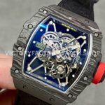 BBR Factory Richard Mille RM35-01 Black Carbon Fiber Black Canvas Strap Black Skeletonized (4) BBR Factory Richard Mille RM 35-01 42mm Black Carbon Fiber Black Canvas Strap Black Skeletonized
