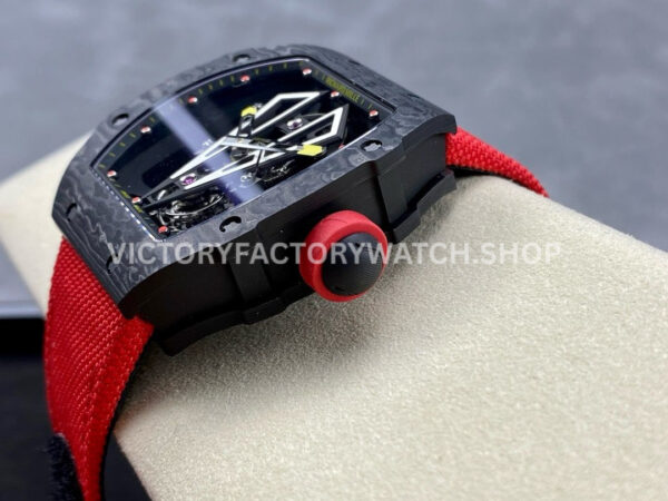 BBR Factory Richard Mille Tourbillon RM27-03 40mm Black Carbon Case Textile Strap Skeletoniz (6) BBR Factory Richard Mille Tourbillon RM 27-03 42mm Black Carbon Fiber Textile Strap Skeletonized Dial