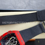 BBR Factory Richard Mille Tourbillon RM27-03 40mm Red Carbon Case Textile Strap Skeletonized D (3) BBR Factory Richard Mille Tourbillon RM 27-03 42mm Red Carbon Fiber Textile Strap Skeletonized Dial