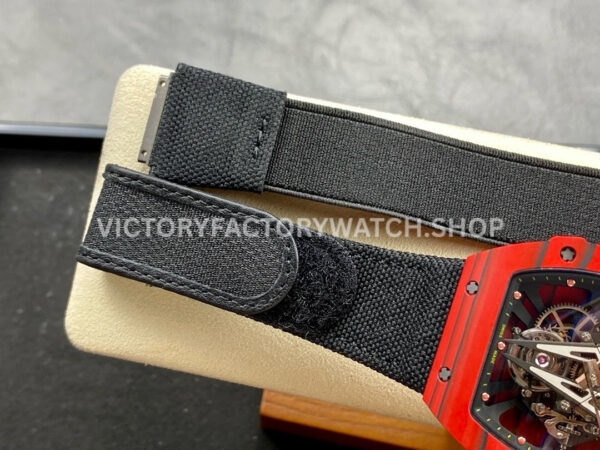 BBR Factory Richard Mille Tourbillon RM27-03 40mm Red Carbon Case Textile Strap Skeletonized D (6) BBR Factory Richard Mille Tourbillon RM 27-03 42mm Red Carbon Fiber Textile Strap Skeletonized Dial
