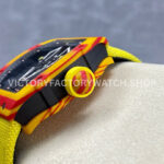 BBR Factory Richard Mille Tourbillon RM27-03 40mm Yellow Carbon Case Textile Strap Skeleton (2) BBR Factory Richard Mille Tourbillon RM 27-03 42mm Yellow Carbon Fiber Textile Strap Skeletonized Dial