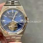 BBR Factory Vacheron Constantin Overseas Tourbillon 6000V-110A-B544 42.5mm Full Steel Blue Dial (1 (3) BBR Factory Vacheron Constantin Overseas Tourbillon 6000V 110A B544 full steel blue dial replica watch