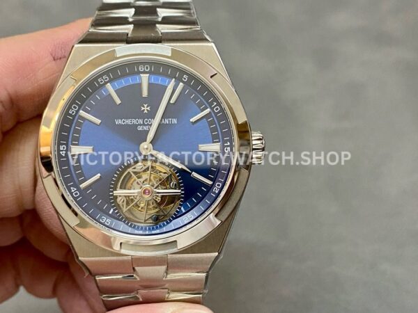 BBR Factory Vacheron Constantin Overseas Tourbillon 6000V-110A-B544 42.5mm Full Steel Blue Dial (1 (3) BBR Factory Vacheron Constantin Overseas Tourbillon 6000V 110A B544 full steel blue dial replica watch