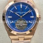 BBR Factory Vacheron Constantin Overseas Tourbillon 6000V-110R-B733 42.5mm Full Rose Gold Blue D (1) BBR Factory Vacheron Constantin Overseas Tourbillon 6000V 110R B733 full rose gold blue dial replica watch