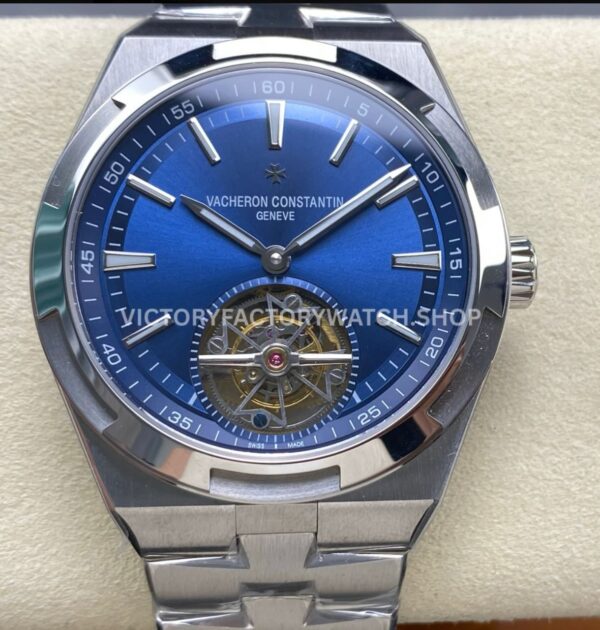 BBS Factory Vacheron Constantin Overseas Tourbillon 6000V110A-B544 42.5mm Full Steel Blue Dial (4) BBS Factory Vacheron Constantin Overseas Tourbillon 6000V 110A B544 full steel blue dial replica watch