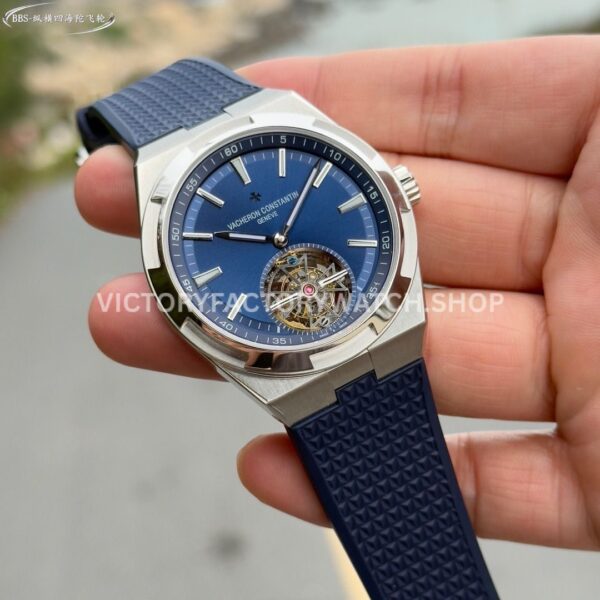 BBS Factory Vacheron Constantin Overseas Tourbillon 6000V110A-B544 42.5mm Rubber Strap Blue Dial (3) BBS Factory Vacheron Constantin Overseas Tourbillon 6000V/110A-B544 42.5mm Rubber Strap Blue Dial