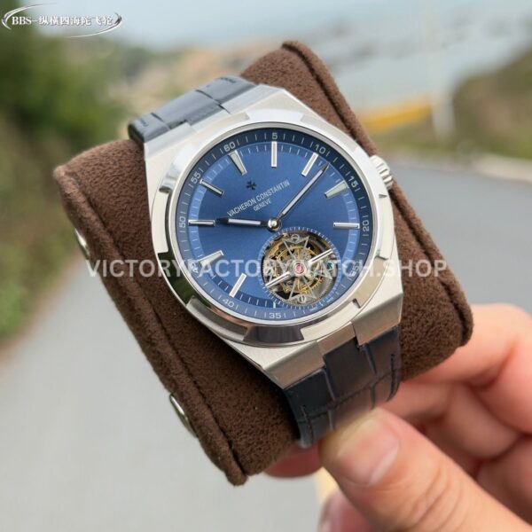 BBS Factory Vacheron Constantin Overseas Tourbillon 6000V110A-B544 Leather Strap Blue Dial (3) BBS Factory Vacheron Constantin Overseas Tourbillon 6000V/110A-B544 Leather Strap Blue Dial