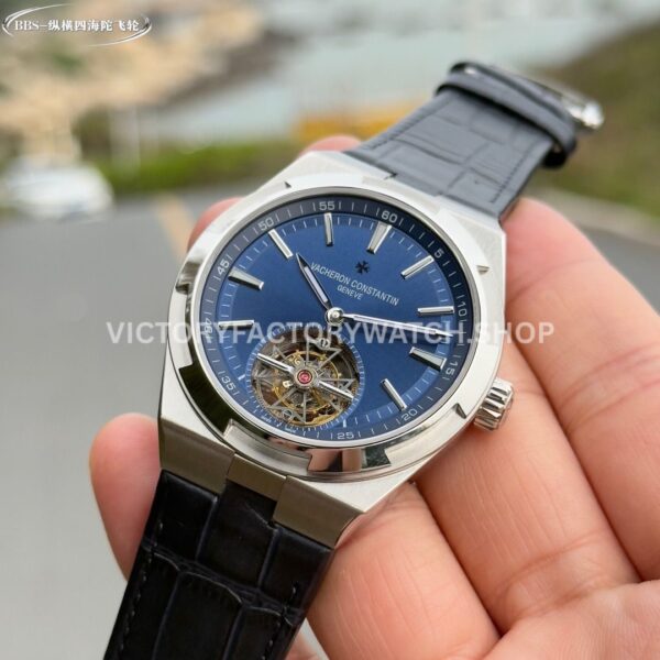 BBS Factory Vacheron Constantin Overseas Tourbillon 6000V110A-B544 Leather Strap Blue Dial (5) BBS Factory Vacheron Constantin Overseas Tourbillon 6000V/110A-B544 Leather Strap Blue Dial