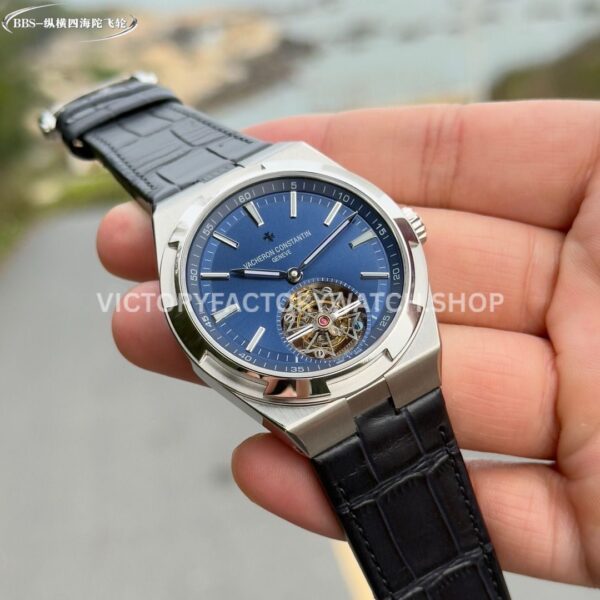 BBS Factory Vacheron Constantin Overseas Tourbillon 6000V110A-B544 Leather Strap Blue Dial (6) BBS Factory Vacheron Constantin Overseas Tourbillon 6000V/110A-B544 Leather Strap Blue Dial