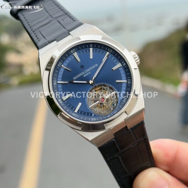 BBS Factory Vacheron Constantin Overseas Tourbillon 6000V110A-B544 Leather Strap Blue Dial (7) BBS Factory Vacheron Constantin Overseas Tourbillon 6000V/110A-B544 Leather Strap Blue Dial