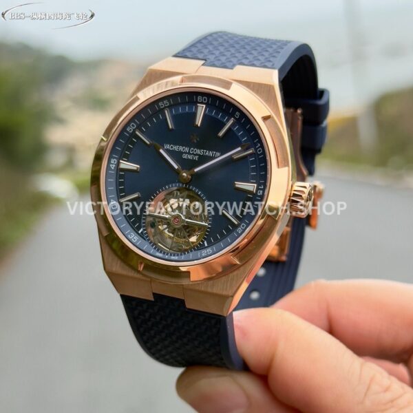 BBS Factory Vacheron Constantin Overseas Tourbillon 6000V110R-B733 42.5mm Rose Gold Rubber Strap ( BBS Factory Vacheron Constantin Overseas Tourbillon 6000V/110R-B733 42.5mm Rose Gold Rubber Strap Blue Dial
