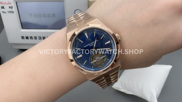 BBS Factory Vacheron Constantin Overseas Tourbillon 6000V110R-B733 42.5mmFull Rose Gold Blue Dial (3) BBS Factory Vacheron Constantin Overseas Tourbillon 6000V/110R-B733 42.5mmFull Rose Gold Blue Dial