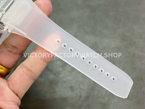 EUR Factory Richard Mille RM 056 43mm Snow Glaze Rubber Strap Skeletonized Dial