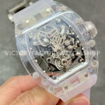 EUR Factory Richard Mille RM 056 43mm Snow Glaze Rubber Strap Skeletonized Dial