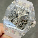 EUR Factory Richard Mille RM 056 43mm Snow Glaze Rubber Strap Skeletonized Dial