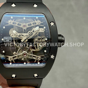 EUR Factory Richard Mille Tourbillon RM 027 titanium rubber strap skeletonized dial