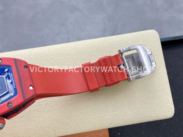 G+ Factory Richard Mille RM 07-01 31.4mm Red Carbon Fiber Red Rubber Strap Skeletonized Dial