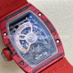 G+ Factory Richard Mille RM 07-01 31.4mm Red Carbon Fiber Red Rubber Strap Skeletonized Dial