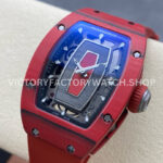 G+ Factory Richard Mille RM 07-01 31.4mm Red Carbon Fiber Red Rubber Strap Skeletonized Dial