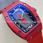 G+ Factory Richard Mille RM 07-01 31.4mm Red Carbon Fiber Red Rubber Strap Skeletonized Dial