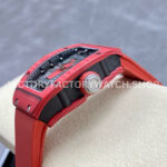 G+ Factory Richard Mille RM 07-01 31.4mm Red Carbon Fiber Red Rubber Strap Skeletonized Dial