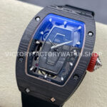 G+ Factory Richard Mille RM 07 31.4mm Titanium Carbon Fiber Black Rubber Strap Skeletonized Dial