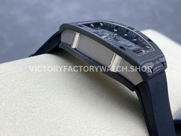 G+ Factory Richard Mille RM 07 31.4mm Titanium Carbon Fiber Black Rubber Strap Skeletonized Dial