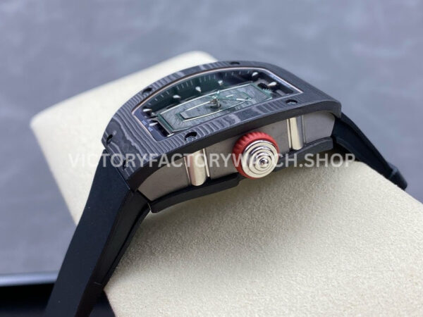 G+ Factory Richard Mille RM 07 31.4mm Titanium Carbon Fiber Black Rubber Strap Skeletonized Dial