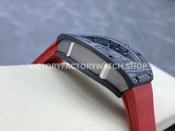 G+ Factory Richard Mille RM 07 31.4mm Titanium Carbon Fiber Red Rubber Strap Skeletonized Dial
