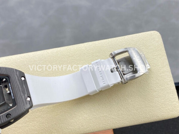 G+ Factory Richard Mille RM 07 31.4mm Titanium Carbon Fiber White Rubber Strap Skeletonized Dial